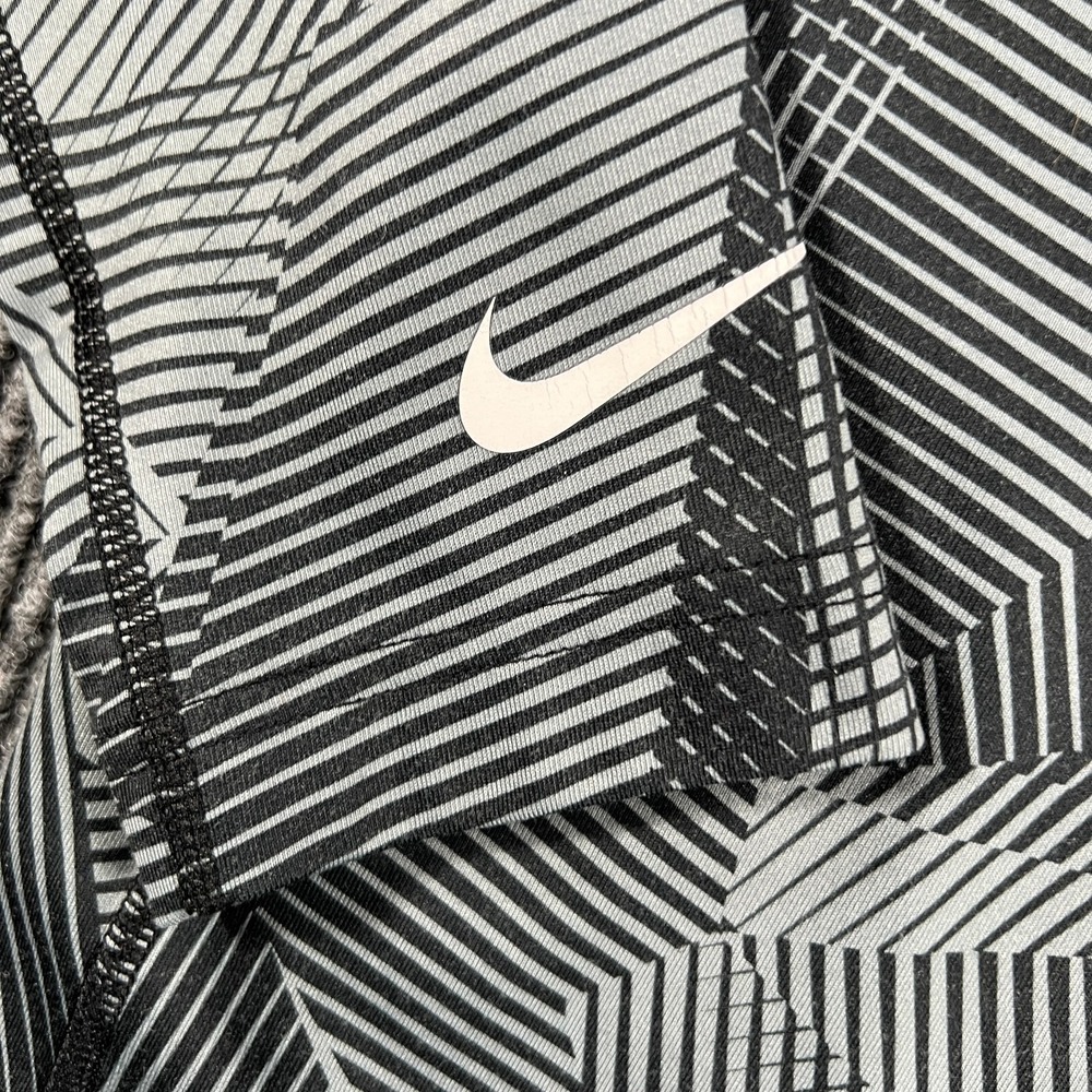 Nike Pro Shirt Youth Boys XL Extra Large Black Geometric Long Sleeve Compression - Picture 14 of 14
